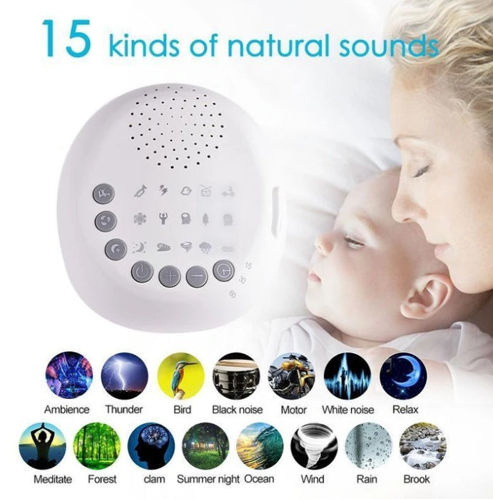 Baby White Noise Machine — 9 Soothing Sounds for Sleep & Relaxation