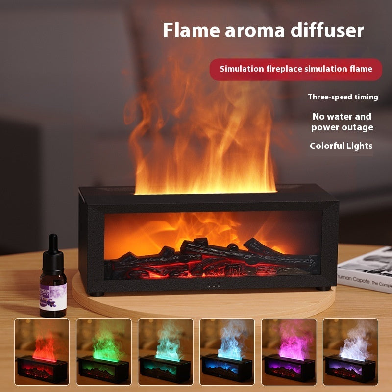3D Flame Aromatherapy Diffuser — Color-Changing Fire Effect Humidifier