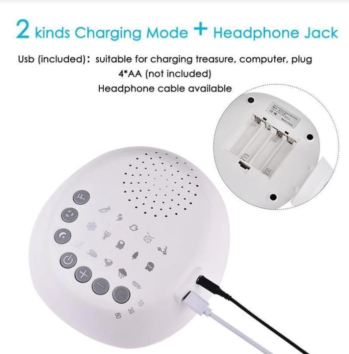 Baby White Noise Machine — 9 Soothing Sounds for Sleep & Relaxation
