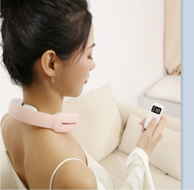 Neck Massager with Remote Control — Low-Frequency Pulse Therapy