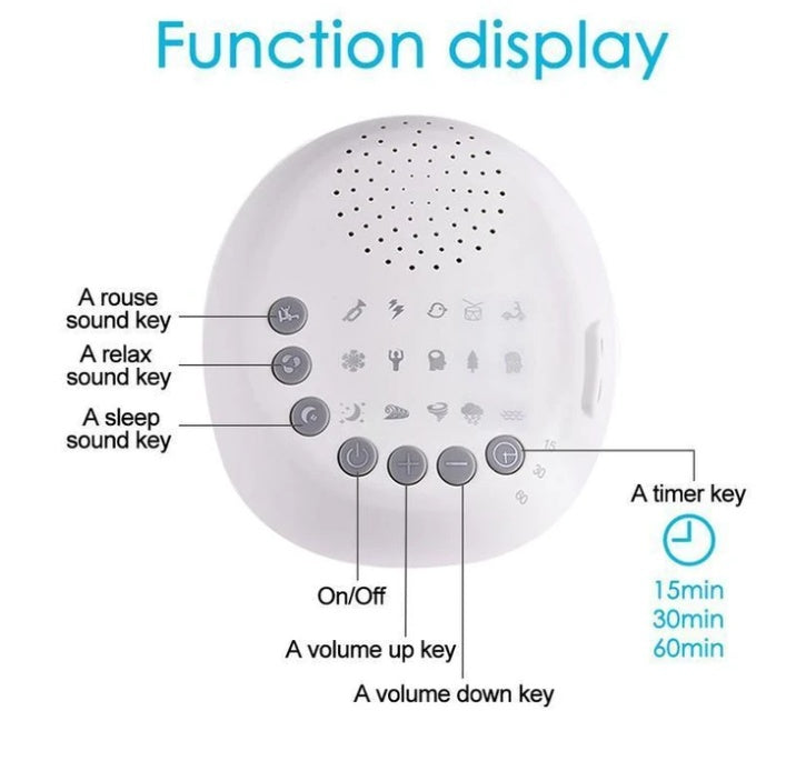 Baby White Noise Machine — 9 Soothing Sounds for Sleep & Relaxation