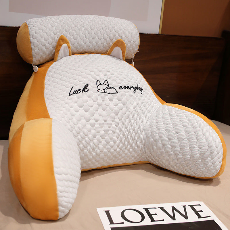 Fluffy Reading Pillow — Ergonomic Lumbar & Back Support Cushion