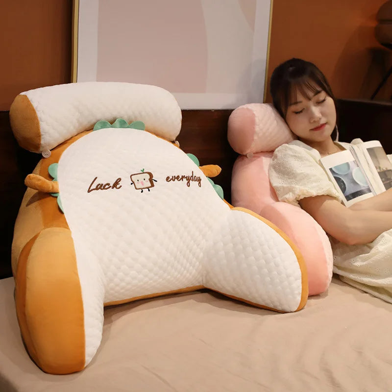 Fluffy Reading Pillow — Ergonomic Lumbar & Back Support Cushion