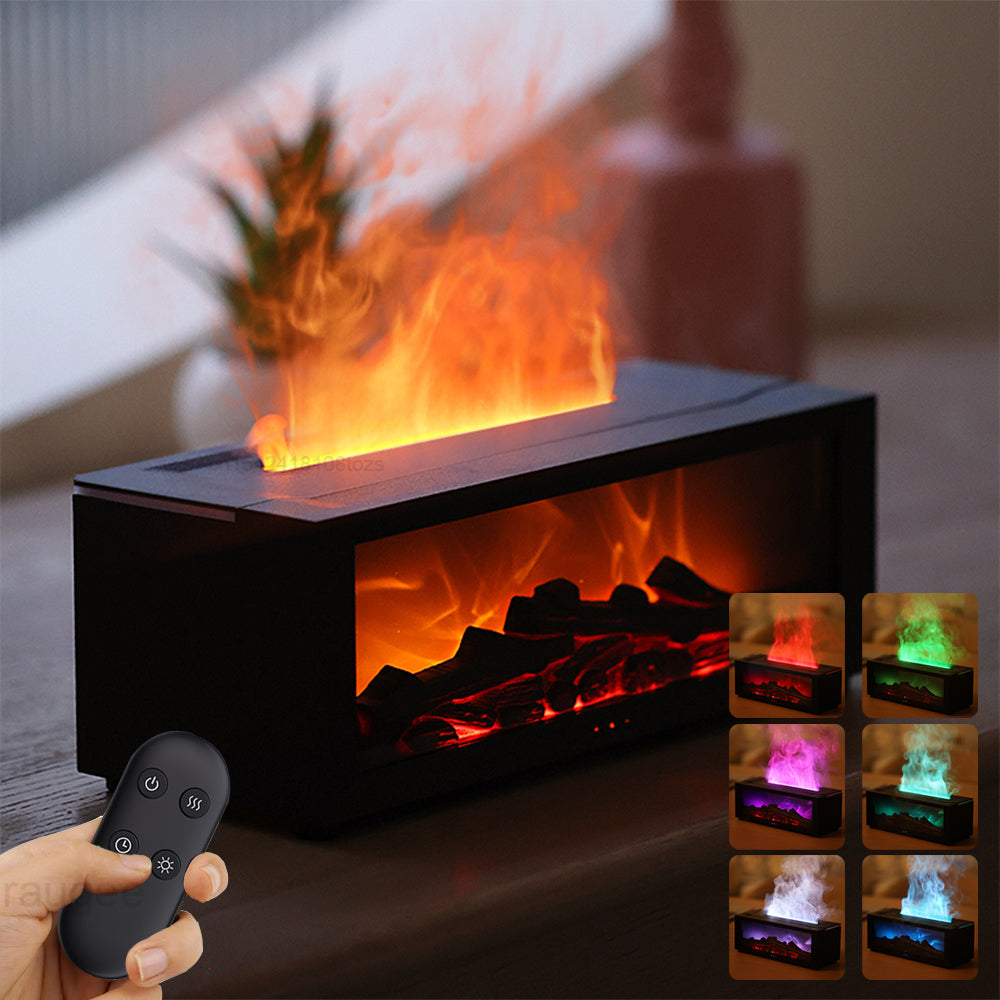 3D Flame Aromatherapy Diffuser — Color-Changing Fire Effect Humidifier