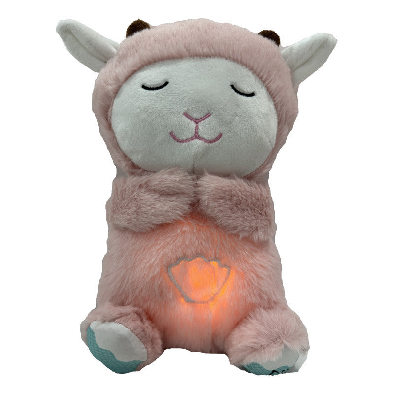 Breathing Lamb Baby Sleep Soother — Plush Toy with Music