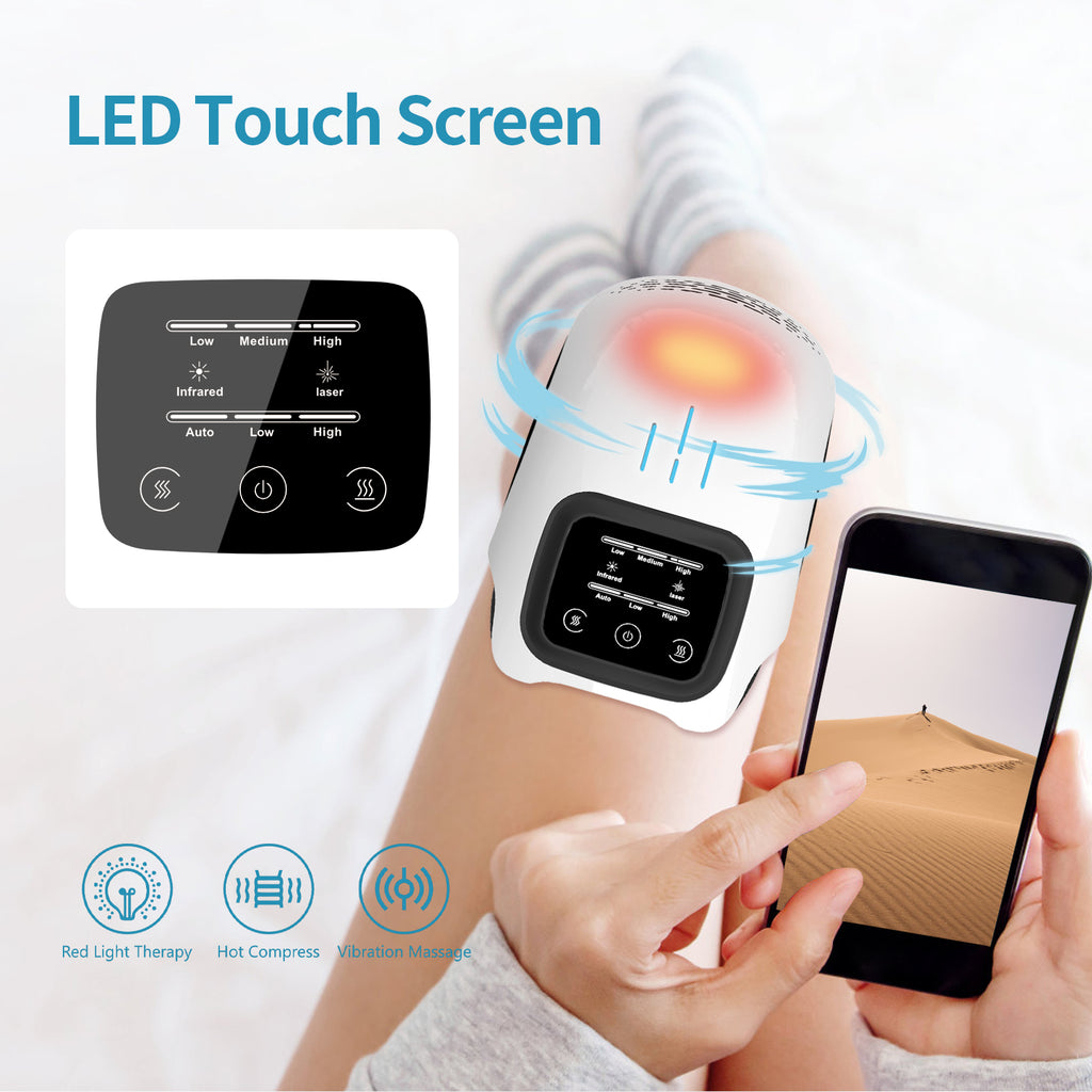 Knee Massager – Heat, Infrared Laser & Vibration Therapy for Pain Relief