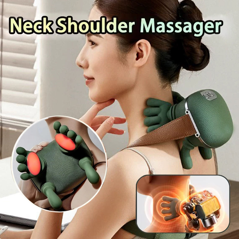 Wireless Neck & Shoulder Massager — 4D Kneading with Heat