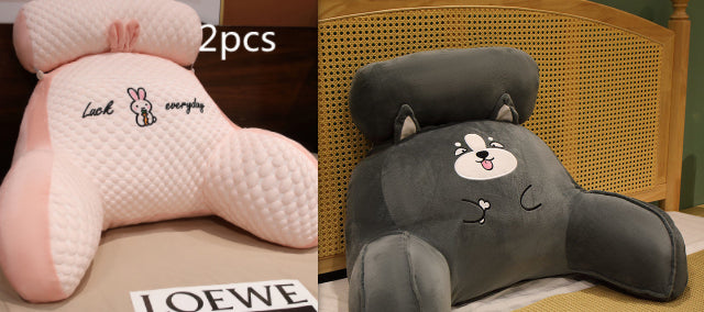 Fluffy Reading Pillow — Ergonomic Lumbar & Back Support Cushion