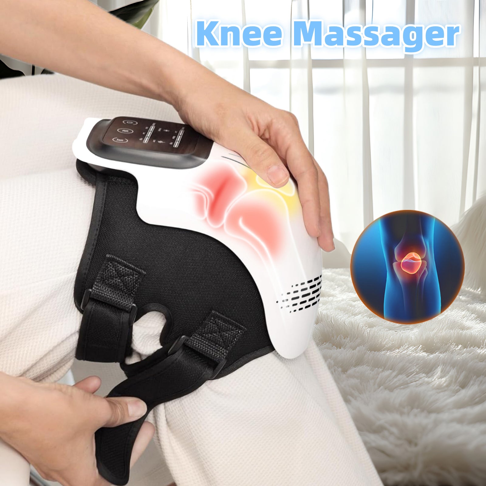 Knee Massager – Heat, Infrared Laser & Vibration Therapy for Pain Relief
