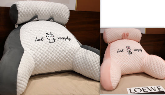 Fluffy Reading Pillow — Ergonomic Lumbar & Back Support Cushion