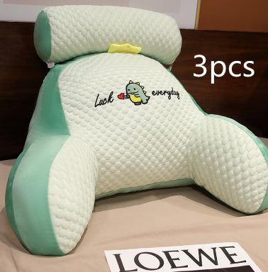 Fluffy Reading Pillow — Ergonomic Lumbar & Back Support Cushion