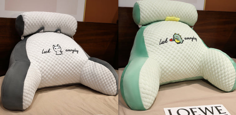 Fluffy Reading Pillow — Ergonomic Lumbar & Back Support Cushion