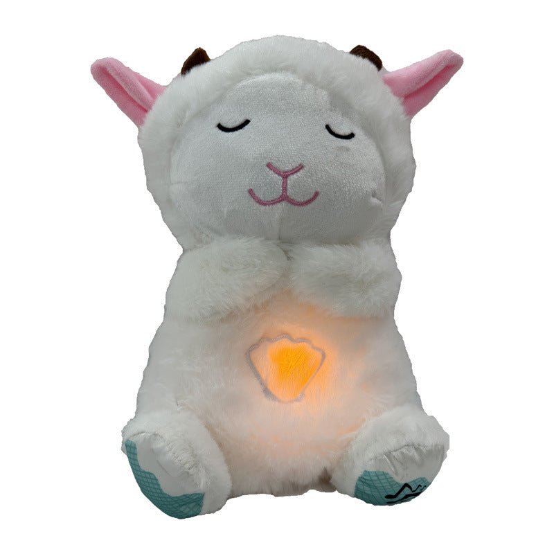 Breathing Lamb Baby Sleep Soother — Plush Toy with Music