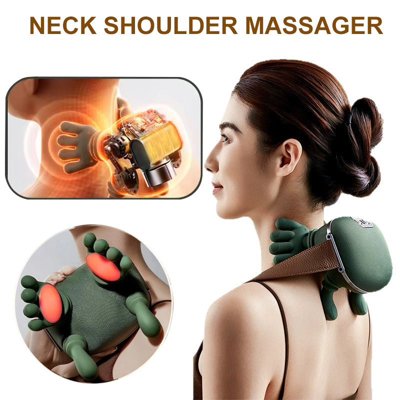 Wireless Neck & Shoulder Massager — 4D Kneading with Heat